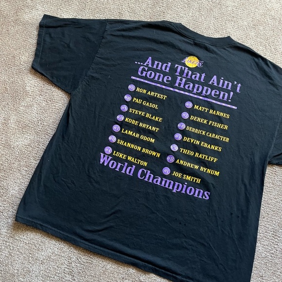 VTG ‘11 Los Angeles Lakers Black Playoff Tee - Picture 4 of 5